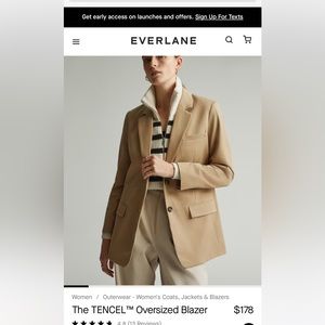 Everlane Tan TENCEL™ Oversized Blazer